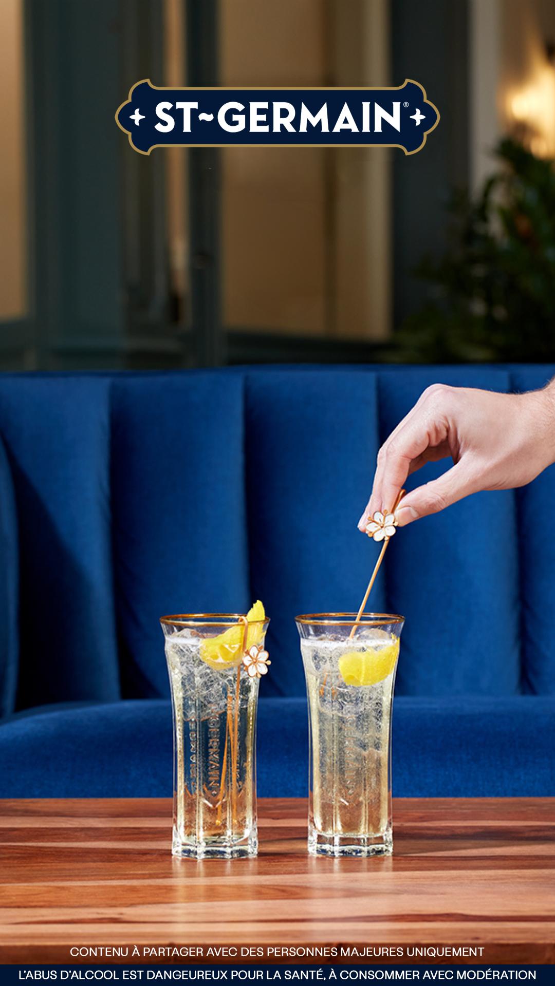 Verres signature St-Germain Spritz