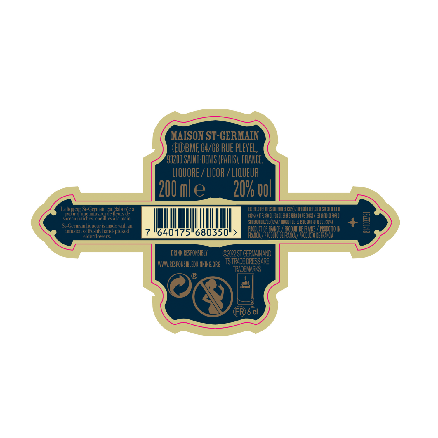 St-Germain, la liqueur de fleurs de sureau 20cl