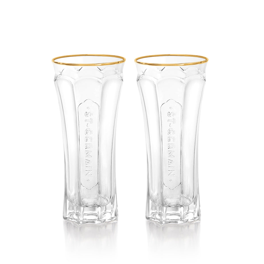 Verres signature St-Germain Spritz (x2) au bord doré